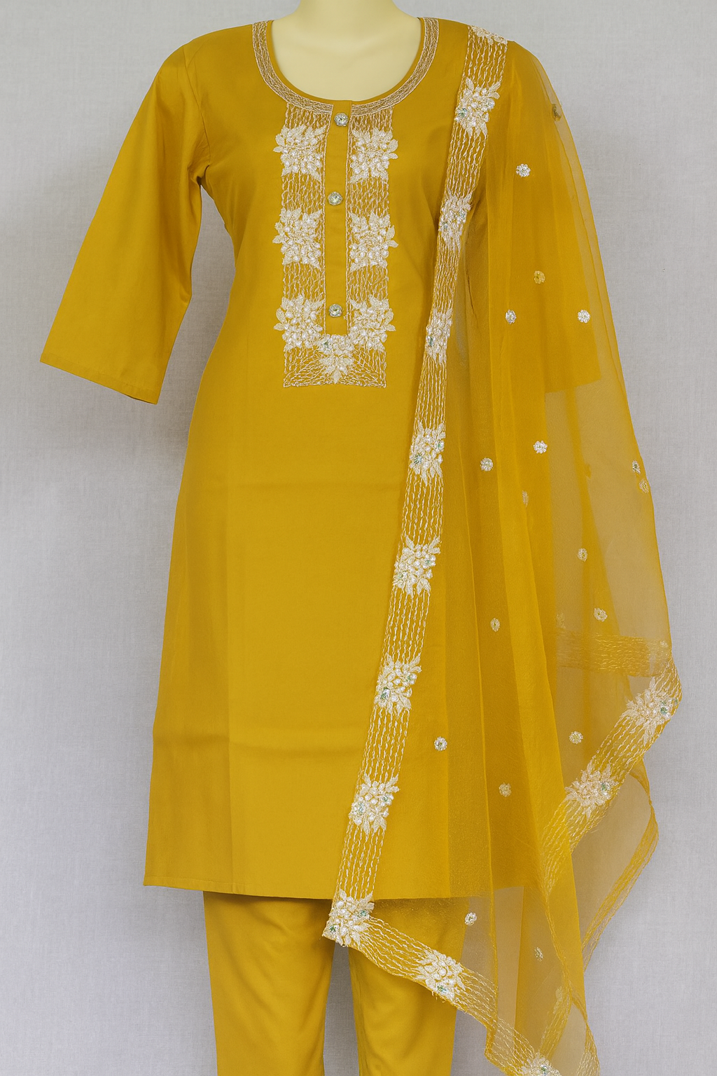 ChatGPT Image Dec 4, 2025, 02_43_56 PM ✨ Graceful Mustard Yellow Embroidered Kurta Set with Dupatta ✨ - Image 1