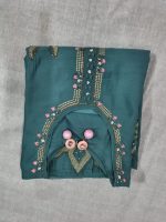 Pastel Blue Embroidered Kurta Set, now paired with a FREE matching jutti for a complete ethnic look! - Image 9