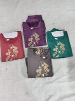 ✨ Elegant Purple Embroidered Suit Set (Kurta, Pant & Dupatta) - Image 6