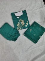 Teal Green Embroidered Suit Set - Image 5