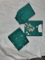 Teal Green Embroidered Suit Set - Image 3