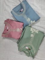 🌸 Elegant Pistachio Green Embroidered Suit Set(multicolor available) - Image 3