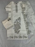 ✨ Elegant White Embroidered Kurta Dupatta Set ✨ - Image 6