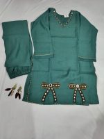 Stylish Teal Green Women’s Co-ord Set (Kurti & Pant) - Image 3