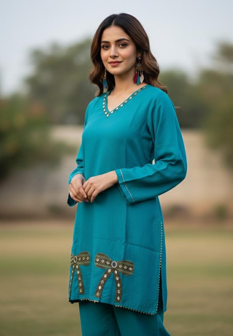 WhatsApp Image 2025-12-08 at 1.05.09 PM Elegant Teal Co-Ord Set for Women - Image 1